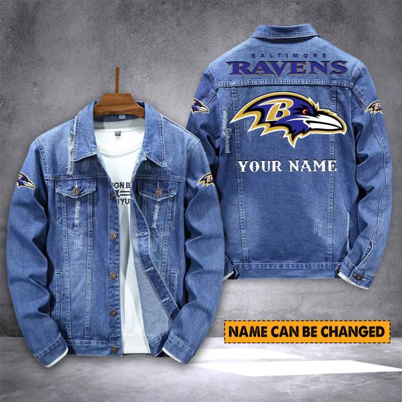 Baltimore Ravens Personalized New Denim Jacket