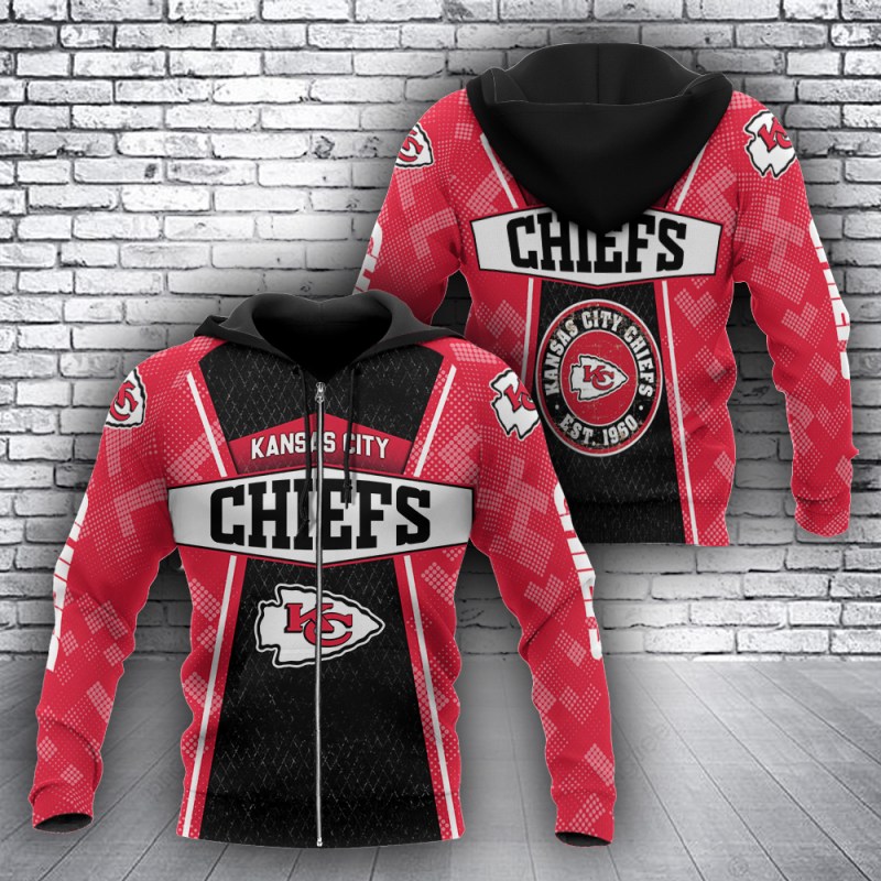 Kansas City Chiefs Hoodie BB765 Mockup Zip