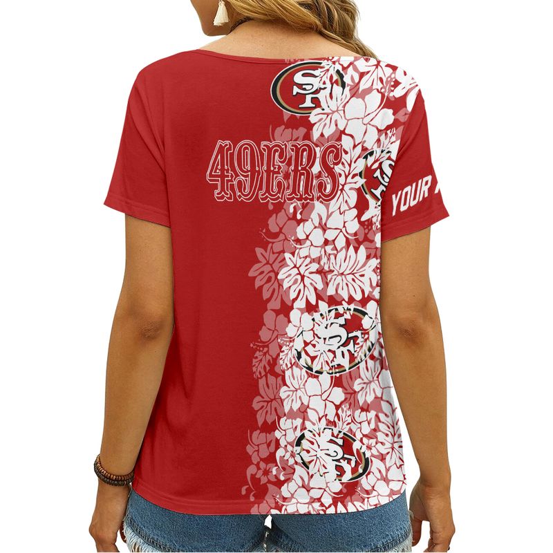 San Francisco 49ers V-Neck T-shirt styles