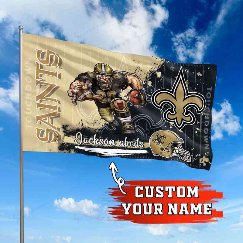 New Orleans Saints Personalized Flag