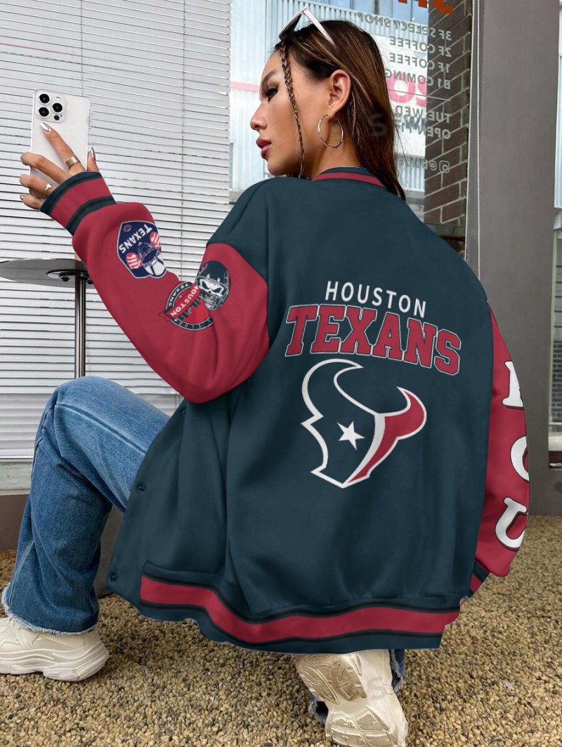Houston Texans Varsity Jacket Back View