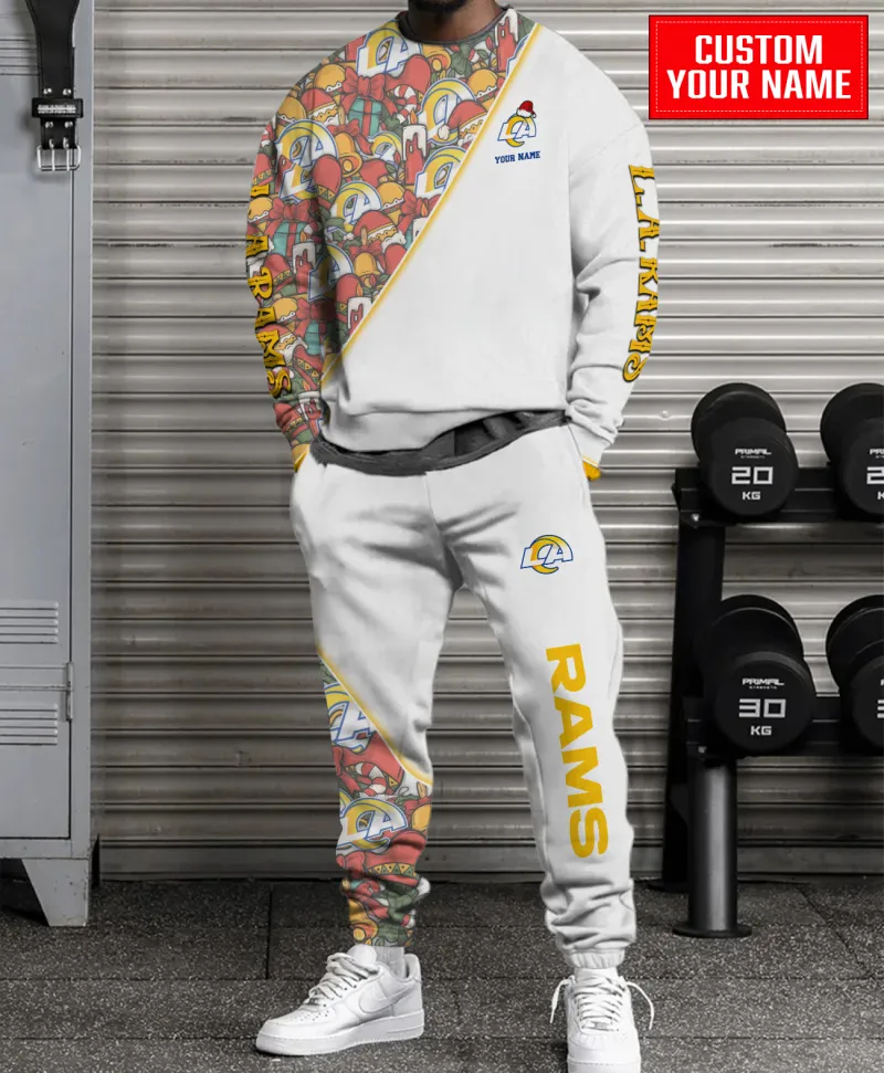 Los Angeles Rams Christmas Pattern Unisex Combo Sweatshirt & Sweatpants