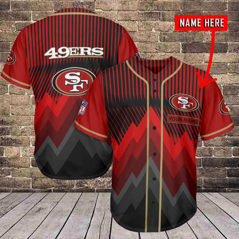 San Francisco 49ers Personalized Baseball Jersey