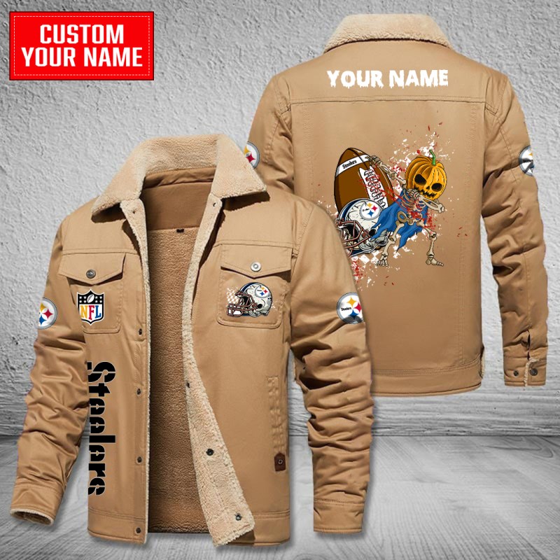 Pittsburgh Steelers Bomber Jacket Coffee