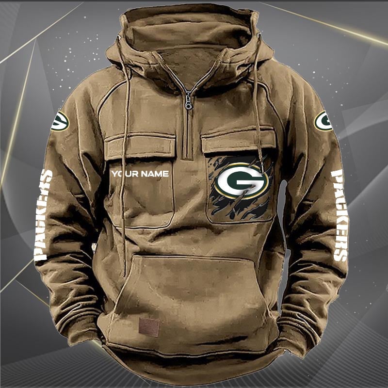 Stylish Green Bay Packers Zip Hoodie