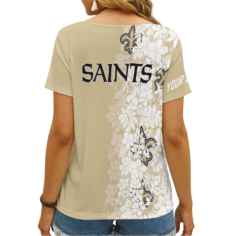 New Orleans Saints V-neck T-shirt - Side View