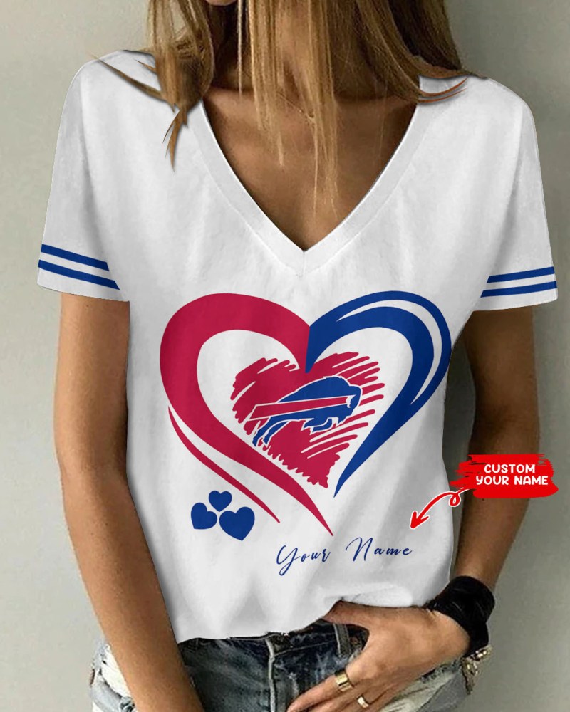 Buffalo Bills Personalized Summer V-Neck T-Shirt