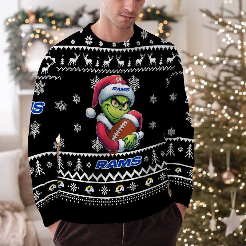 Los Angeles Rams Ugly Christmas Sweater Outdoor 1