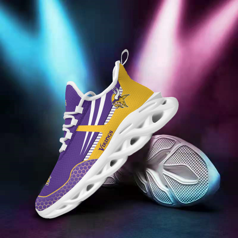Minnesota Vikings Yezy Running Sneakers Side View