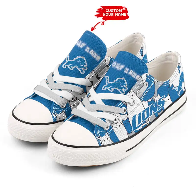 Detroit Lions Personalized Low Top Shoes