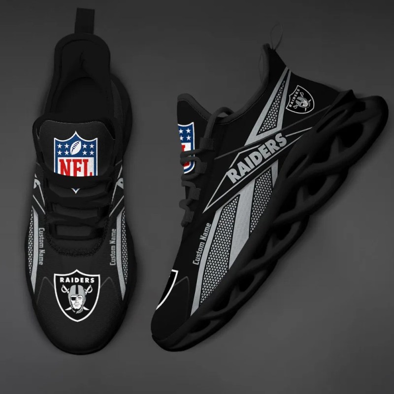 Las Vegas Raiders Personalized Yezy Running Sneakers