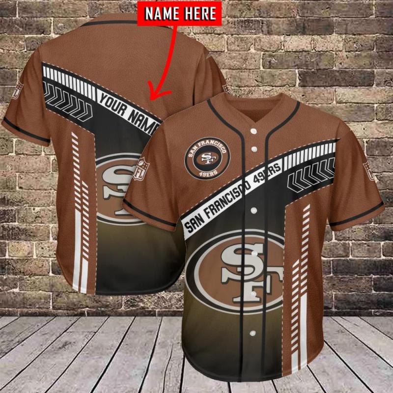 San Francisco 49ers Personalized Baseball Jersey