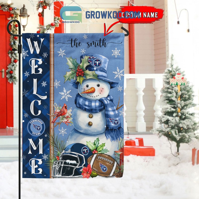 Tennessee Titans Christmas Flag