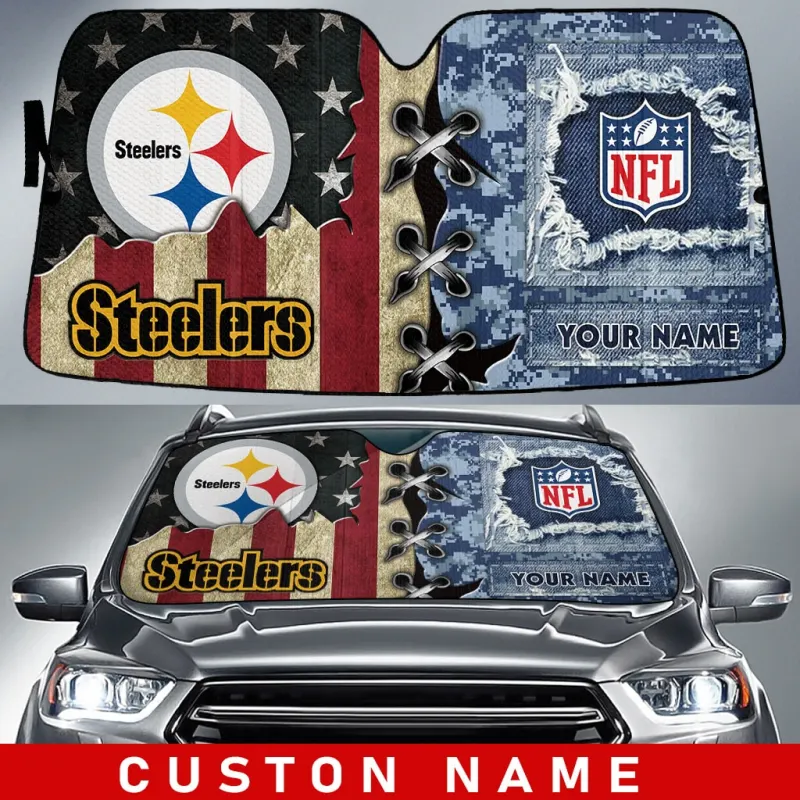 Pittsburgh Steelers Personalized Auto Sun Shade