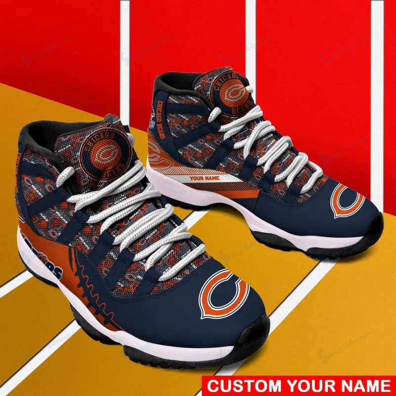 Chicago Bears Personalized AJD11 Sneaker Side View