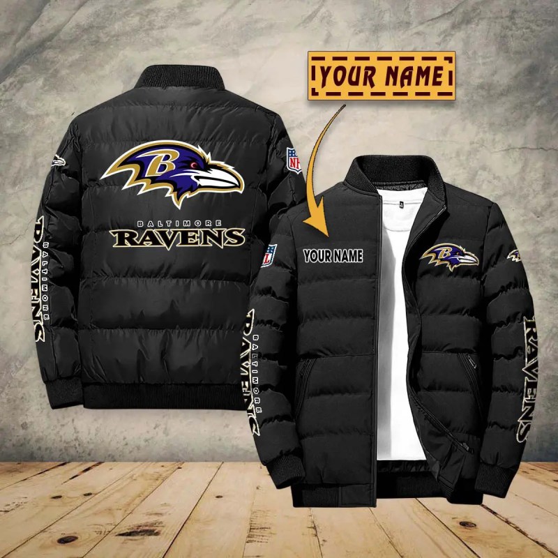 Baltimore Ravens Personalized Winter Puffer Jacket