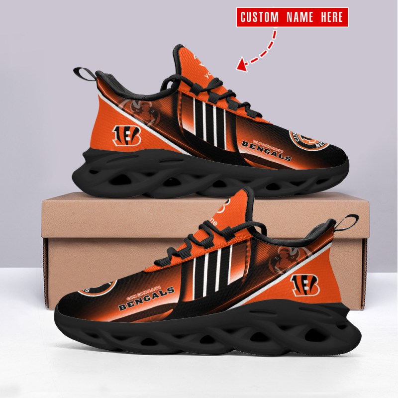 Cincinnati Bengals Personalized Yezy Running Sneakers