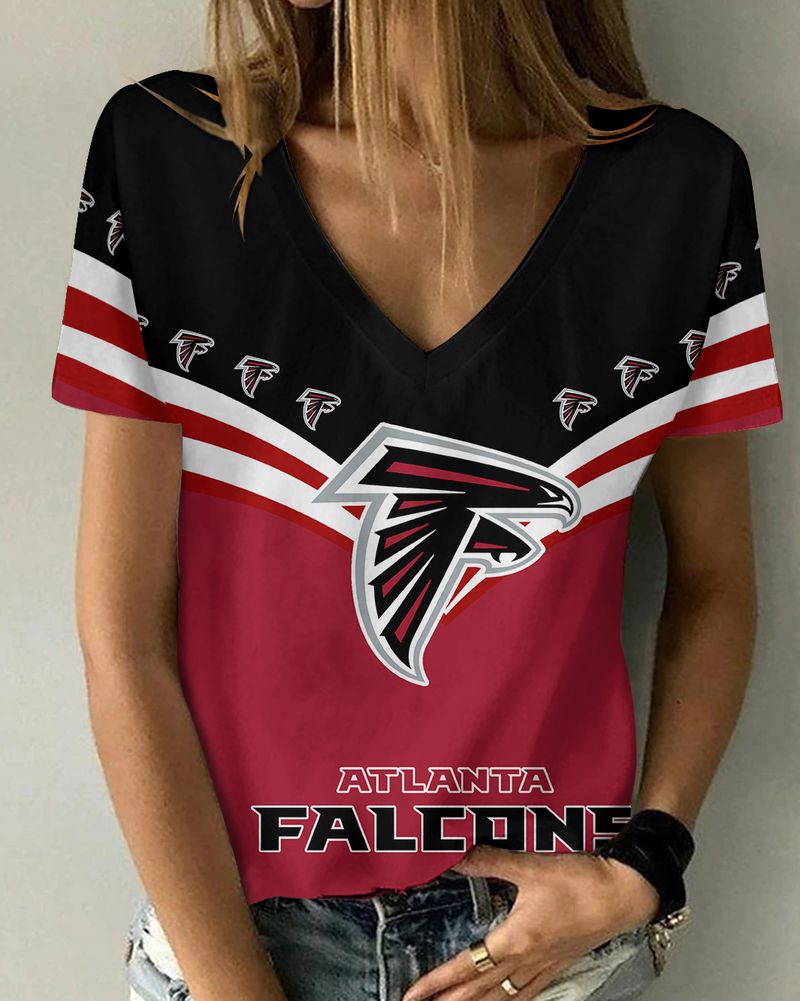 Atlanta Falcons V-neck Women T-shirt