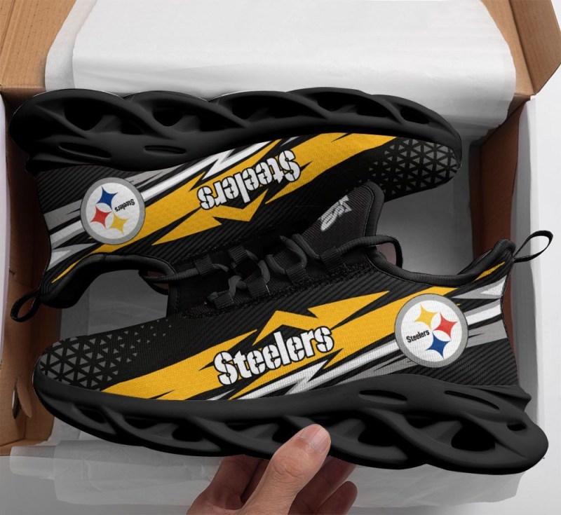 Pittsburgh Steelers Yezy Running Sneakers 453 - Top View