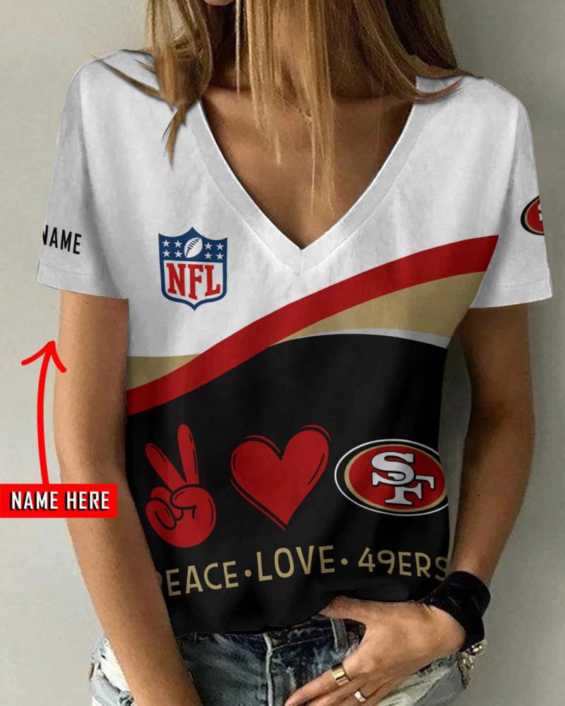 San Francisco 49ers V-neck Women's T-shirt