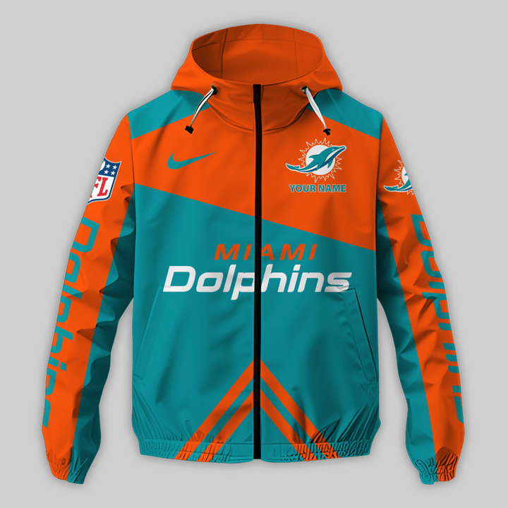 Miami Dolphins Outdoor Jacket Back View