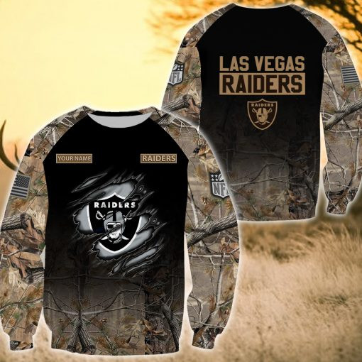 Las Vegas Raiders Personalized Ugly Christmas Sweater in Action
