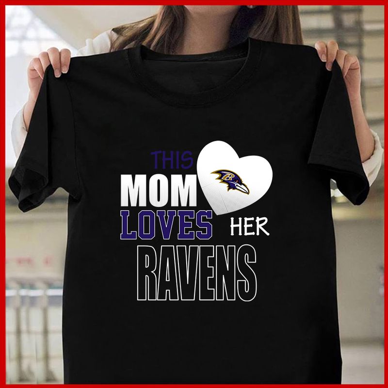 Baltimore Ravens Mom Loves Mother's Day T-shirt