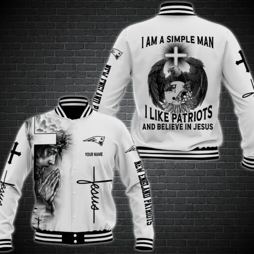 New England Patriots Personalized Baseball Jacket