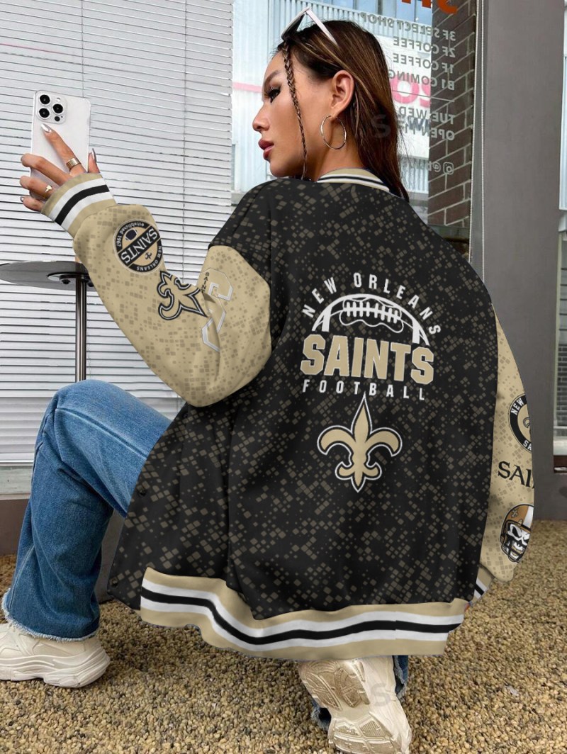 New Orleans Saints Varsity Jacket - Back View
