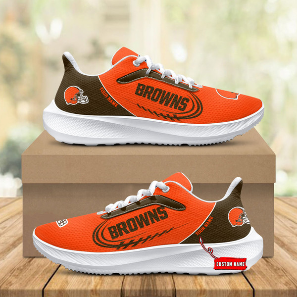 Cleveland Browns Lightweight Patch Decor Running Shoes