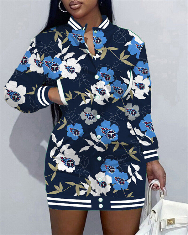Tennessee Titans Women's Button Down Jacket Dress