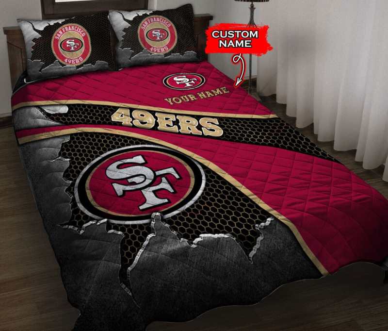 San Francisco 49ers Personalized Quilt Set