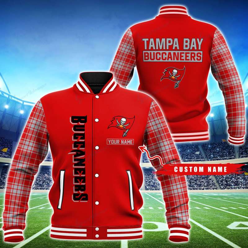 Tampa Bay Buccaneers Personalized Baseball Jacket