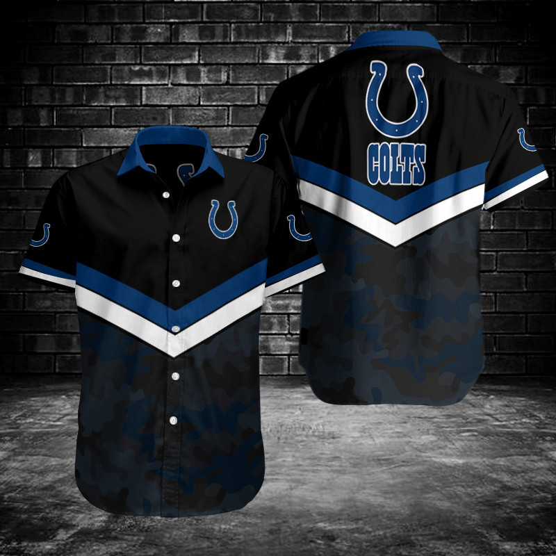 Sizing Chart for Indianapolis Colts Button Shirt BG283