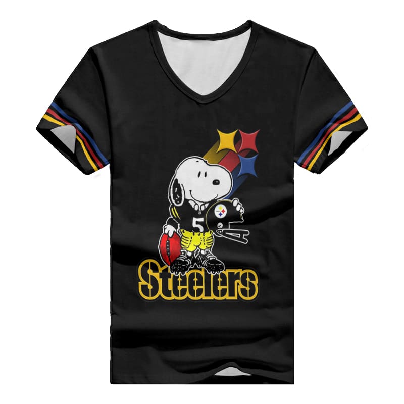 Pittsburgh Steelers V-neck T-shirt 3