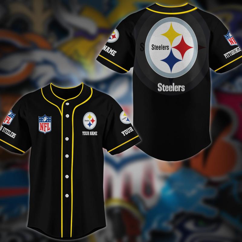 Pittsburgh Steelers Personalized Baseball Jersey