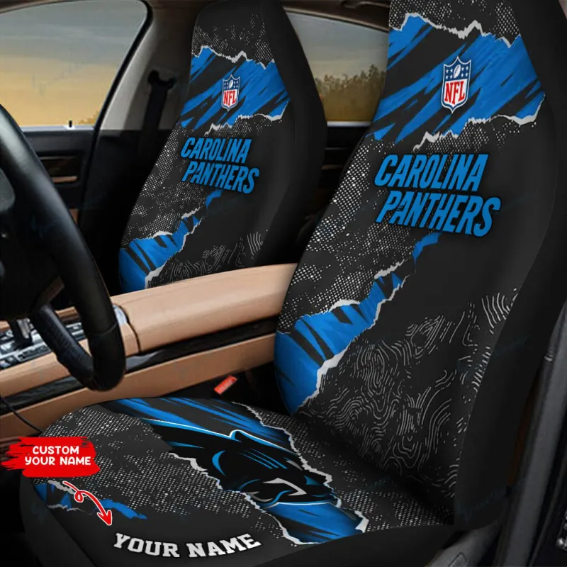 Carolina Panthers Car Seat Cover Detail