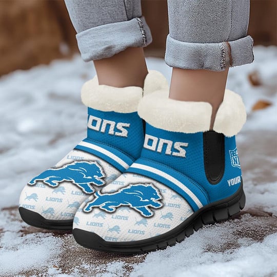 Detroit Lions Comfy Winter Snow Boots