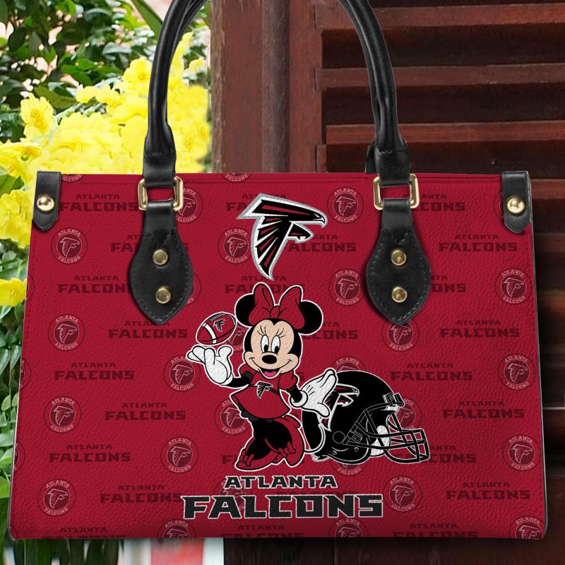 Atlanta Falcons Personalized Leather Hand Bag Mockup 2