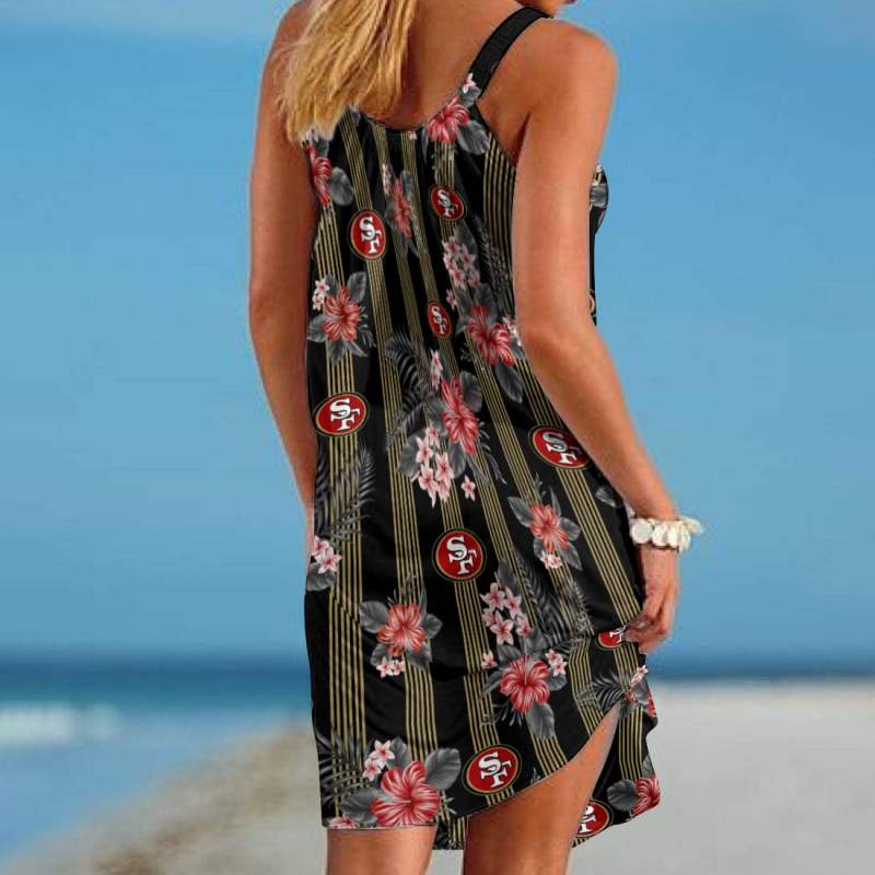 San Francisco 49ers Beach Dress Back View