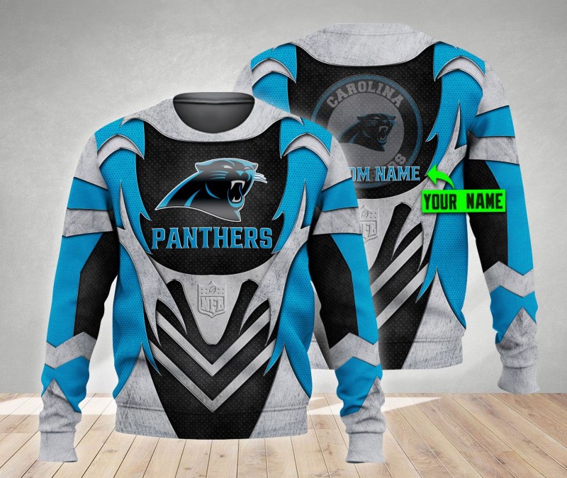 Customized Carolina Panthers All Over Printed Sweater