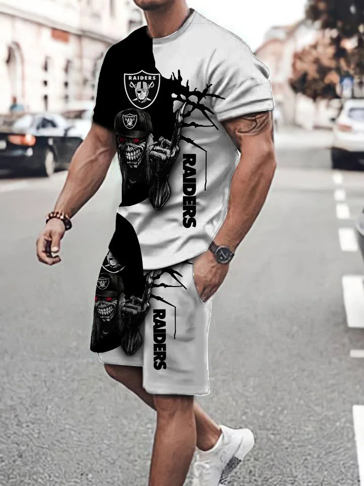 Las Vegas Raiders T-Shirt and Shorts