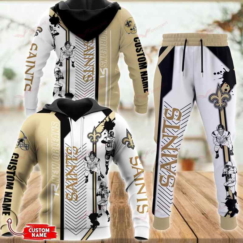 New Orleans Saints Personalized Hoodie and Joggers Image