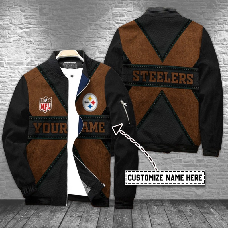 Pittsburgh Steelers Personalized Bomber Jacket