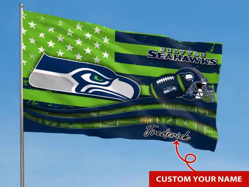 Seattle Seahawks Personalized Flag