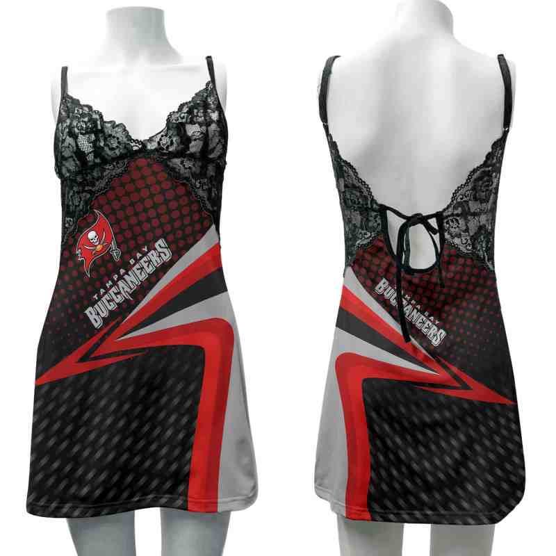 Tampa Bay Buccaneers Lace Back Strap Slip Dress