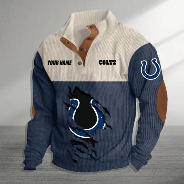 Indianapolis Colts Colorful Stand Collar Sweatshirt