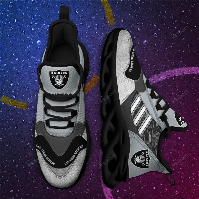 Las Vegas Raiders Yezy Running Sneakers Back View