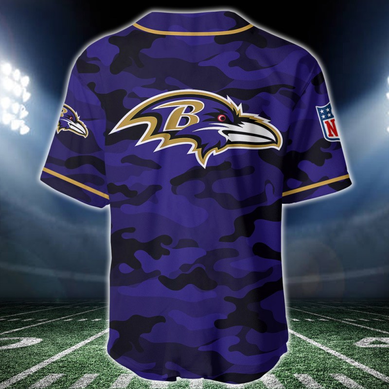 Baltimore Ravens Personalized Baseball Jersey