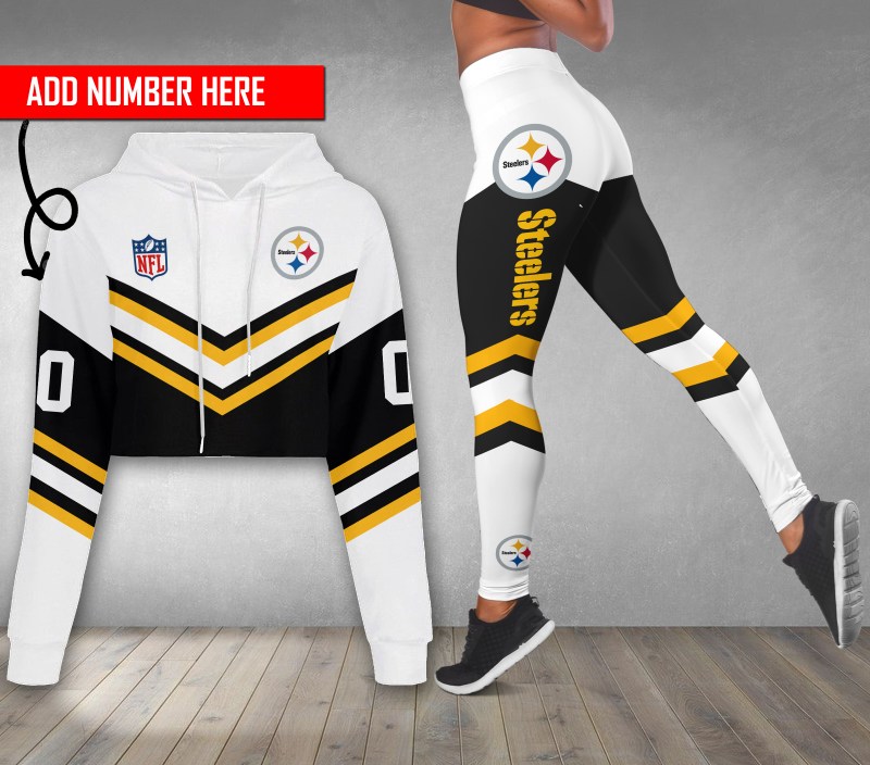 Pittsburgh Steelers Personalized Croptop Hoodie and Leggings